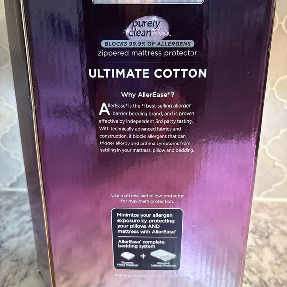 Allerease -  Mattress Protector Cotton Waterproof All White - Picture 4 of 4